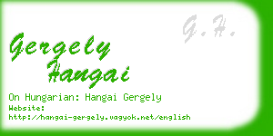 gergely hangai business card